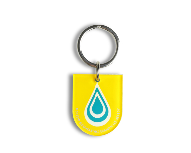 "Oil drop" keyring