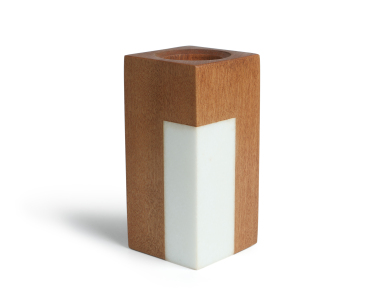 Candlestick made of Wood and Marble 12,5x6cm