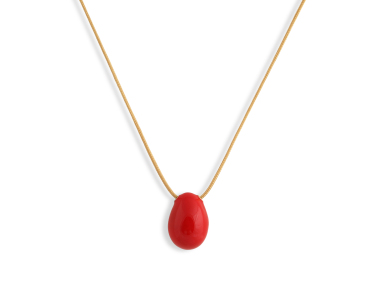Red Enamel Egg Pendant