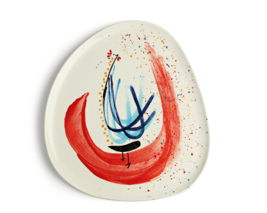White Rooster Ceramic Platter