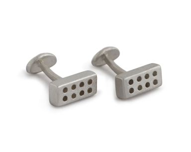 Silver Brick Cufflinks