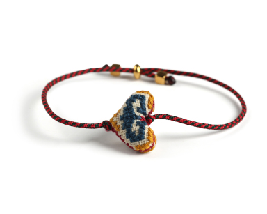 Embroidered Heart Bracelet