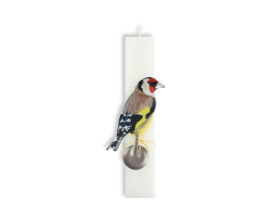 Easter Candle with Goldfinch Table Decoration