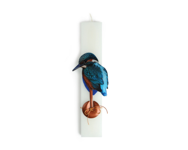 Easter Candle with Kingfisher Table Decoration