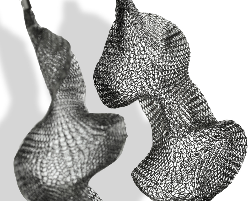 Wavy Earrings Grey 1