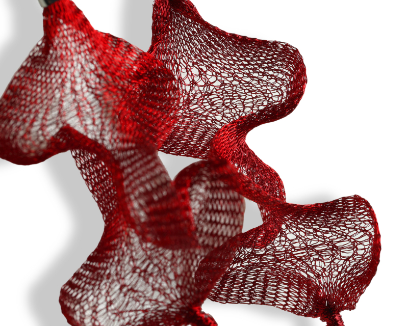 Σκουλαρίκια Κυματιστά Κόκκινο 1