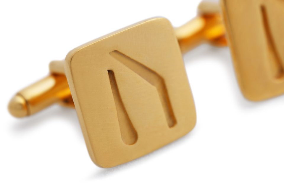 Gold-plated Mastic Tear Cufflinks 1
