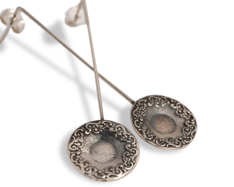 Carved Dish Earrings 1