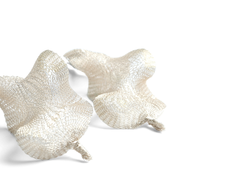 Σκουλαρίκια Κυματιστά Άσπρο 1