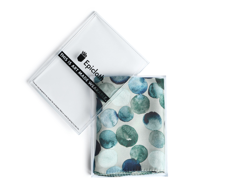 Μεταξωτό Μαντήλι Σταγόνες Νερού 160x35εκ. 1