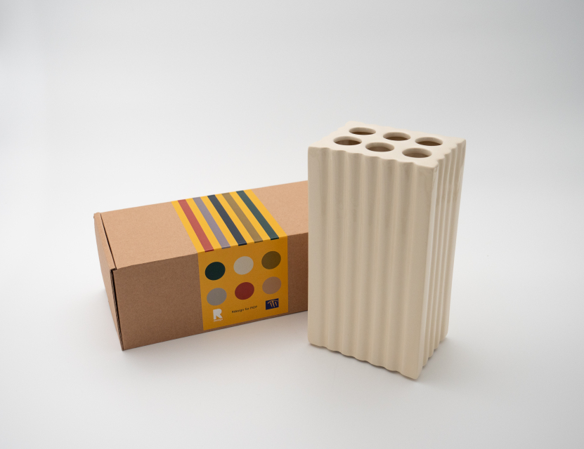 Ceramic Vase - Brick White 2