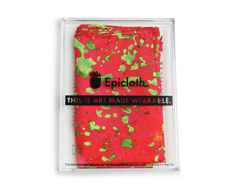 Oil drops silk scarf 160x35cm 1