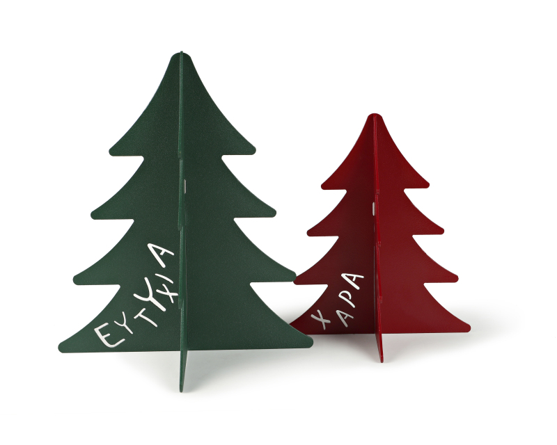 Δέντρο Χαρά Μεταλλικό Μπορντώ 15cm 2