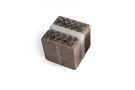 Cube Paperweight with filigree decoration Brown 0