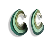 Earrings Taffeta Small Hoop Green 0