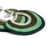 Earrings Taffeta Small Hoop Green 1