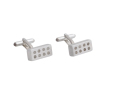 Silver Brick Cufflinks 0