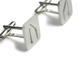 Silver Mastic Tear Cufflinks 1