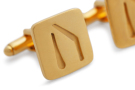 Gold-plated Mastic Tear Cufflinks 1