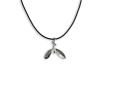 Skinos Leaf Pendant in Silver 0