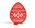 Metal Decorative Cut-Out Egg Red 0