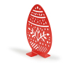 Metal Decorative Cut-Out Egg Red 1