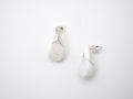 Earrings Silver and Marble 2