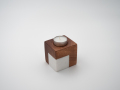 Candlestick made of Wood and Marble 6x6cm 2